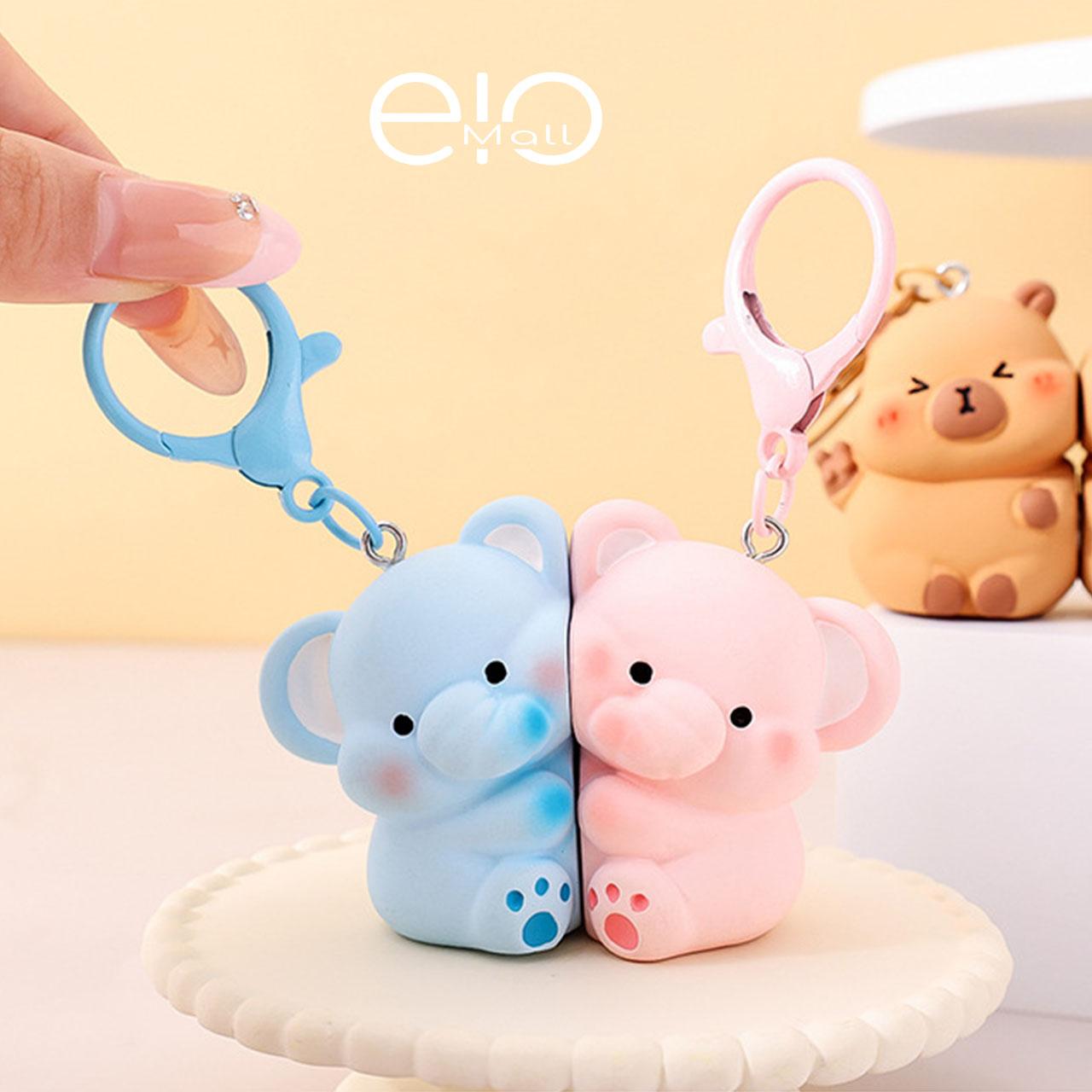 Gantungan Kunci Pasangan Couple Bag Charm Model Capybara Pink Pisang Gajah Kacang