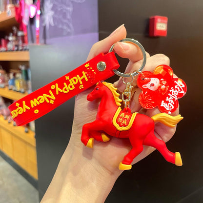 Gantungan Kunci Bag Charm Model Kuda Shio Imlek Souvenir Aksesori Gantungan Tas