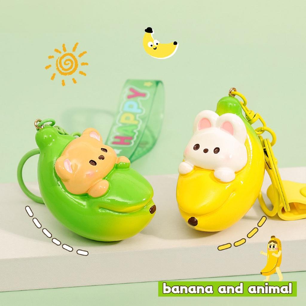 Gantungan Kunci Bag Charm Aksesori Tas Seri Pisang Dgn Strap