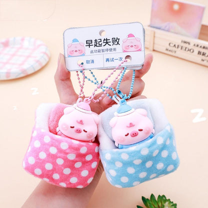 Gantungan Kunci Bag Charm 2 In 1 Set Cute Piggy And Sleeping Bag Aksesori Tas