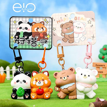 Gantungan Kunci Magnet Couple 1 Set Seri Cute Animal  Aksesori Tas Bag Charm Sepasang