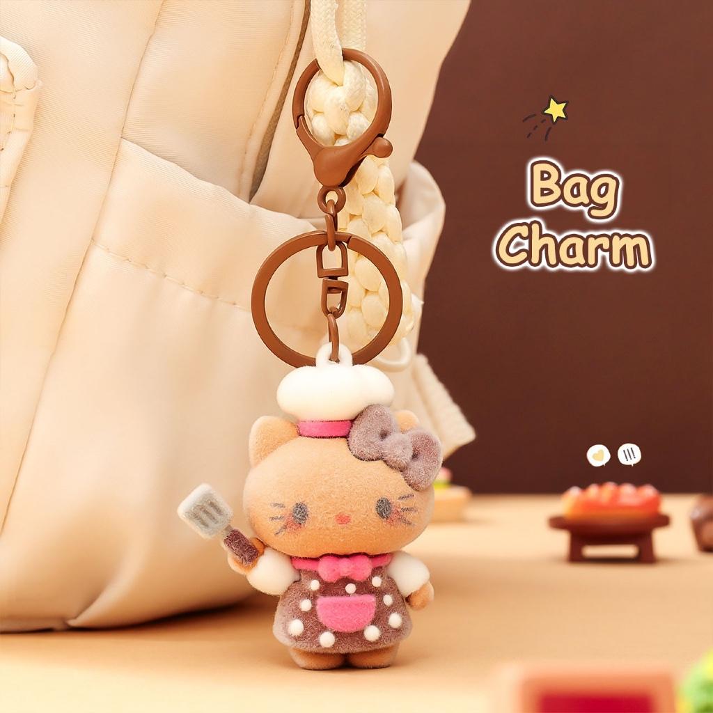 Gantungan Kunci Bag Charm Aksesori Tas Hello Kitty Seri Chef Dgn Spatula