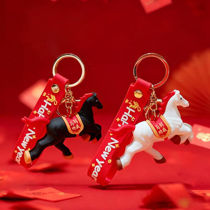 Gantungan Kunci Bag Charm Model Kuda Shio Imlek Souvenir Aksesori Gantungan Tas
