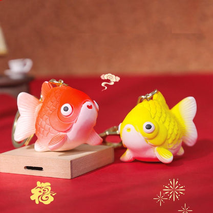 Gantungan Kunci Bag Charm Aksesori Tas Model Ikan Hias Koki