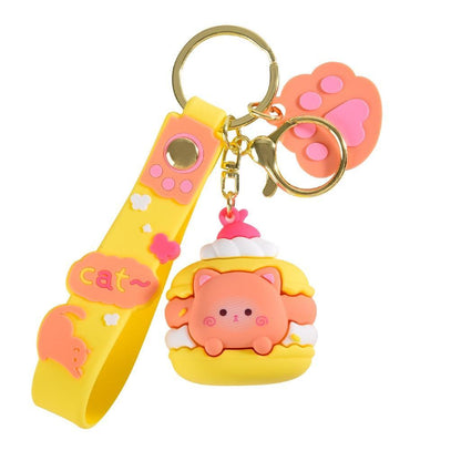 Gantungan Kunci Bag Charm Seri Cute Cat on Macaron