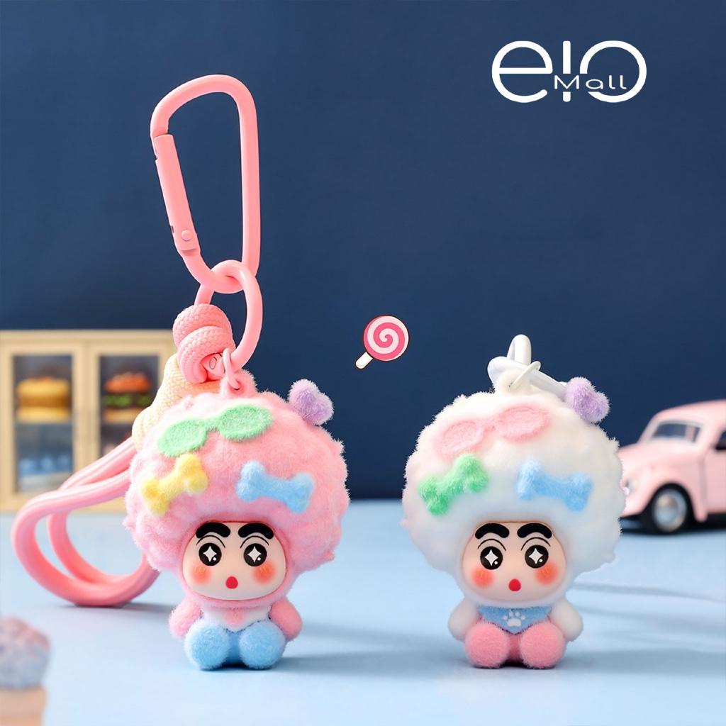 Gantungan Kunci Bag Charm Aksesori Tas Shinchan Kribo Dgn Pita