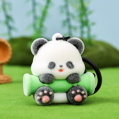 Gantungan Kunci Bag Charm Karakter Relaxing Panda in Bamboo Forest Aksesori Tas
