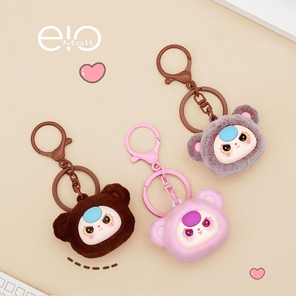 Gantungan Kunci Bag Charm Karakter Baby Three Head Aksesori Tas Keychain