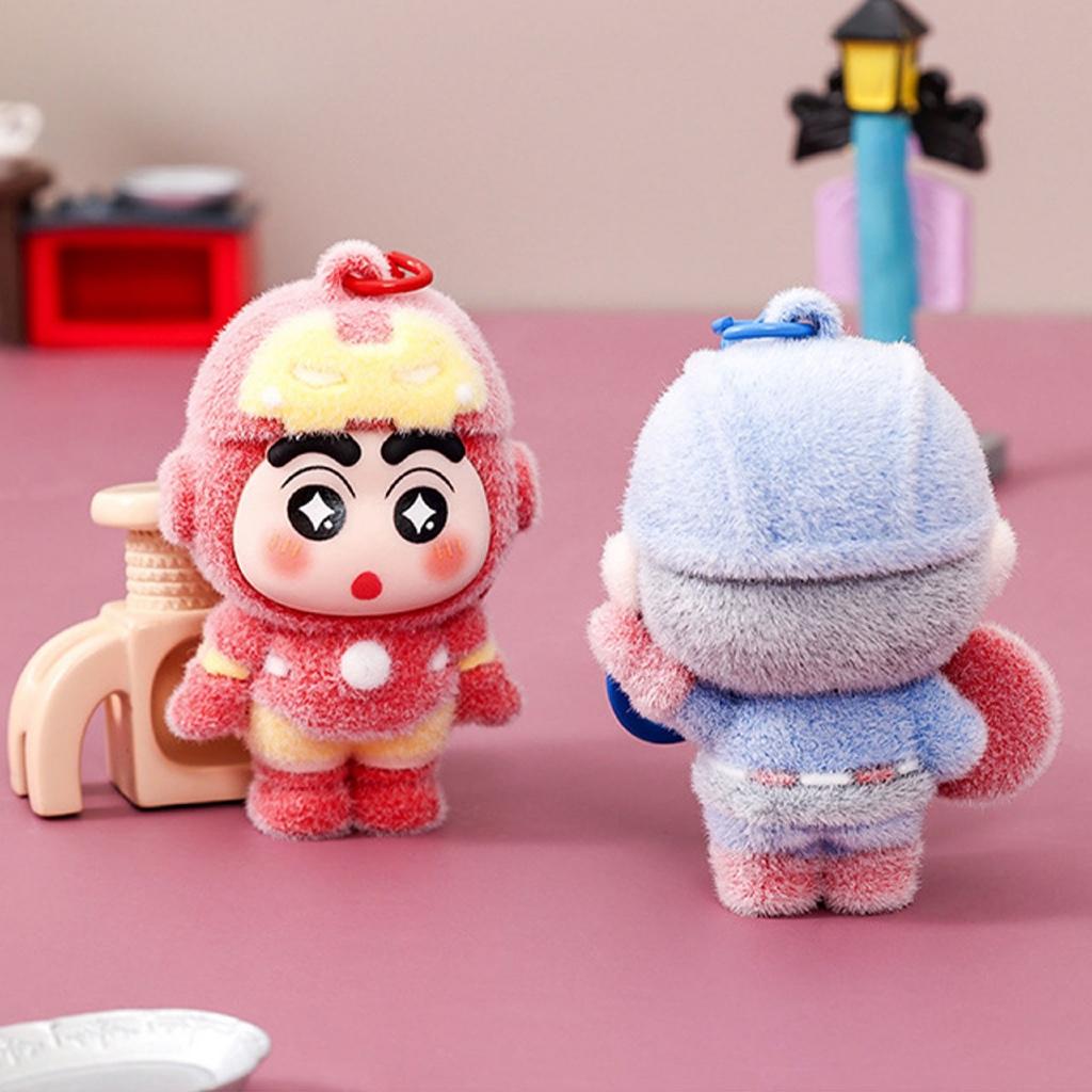 Gantungan Kunci Bag Charm Aksesori Tas Seri Shinchan Kostum Marver Ironman Captain America