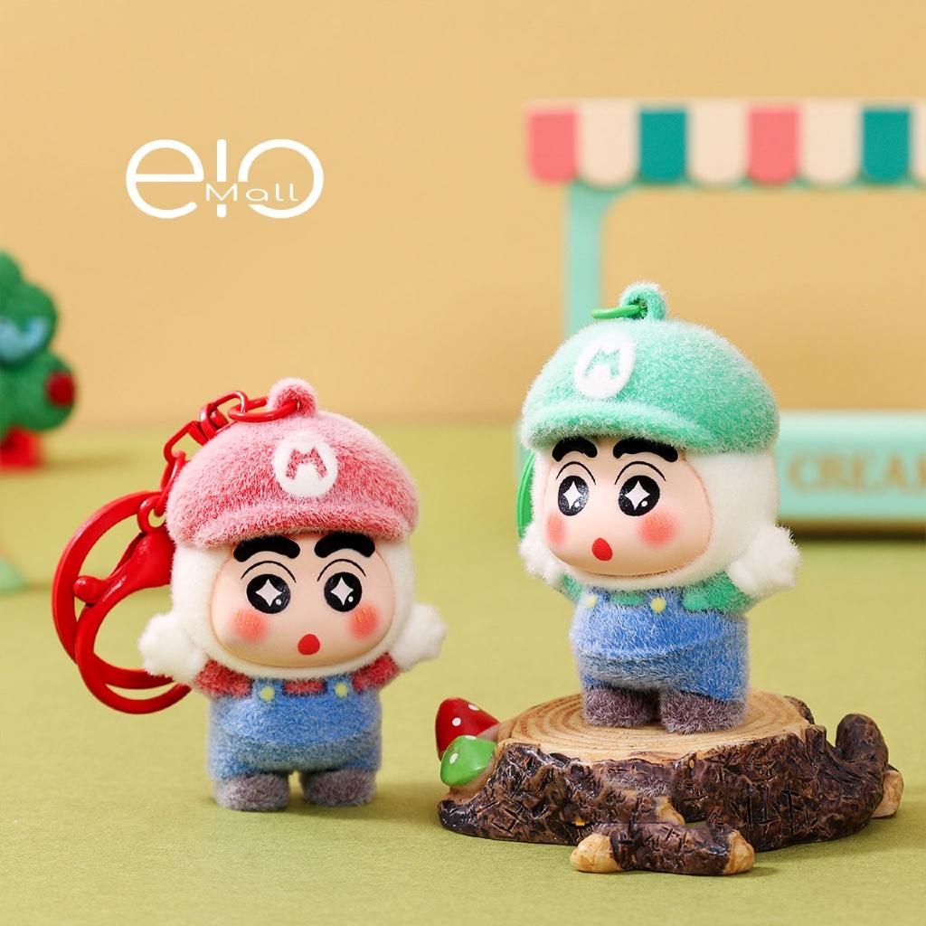 Gantungan Kunci Bag Charm Karakter Kartun Shinchan Kostum Cosplay Mario
