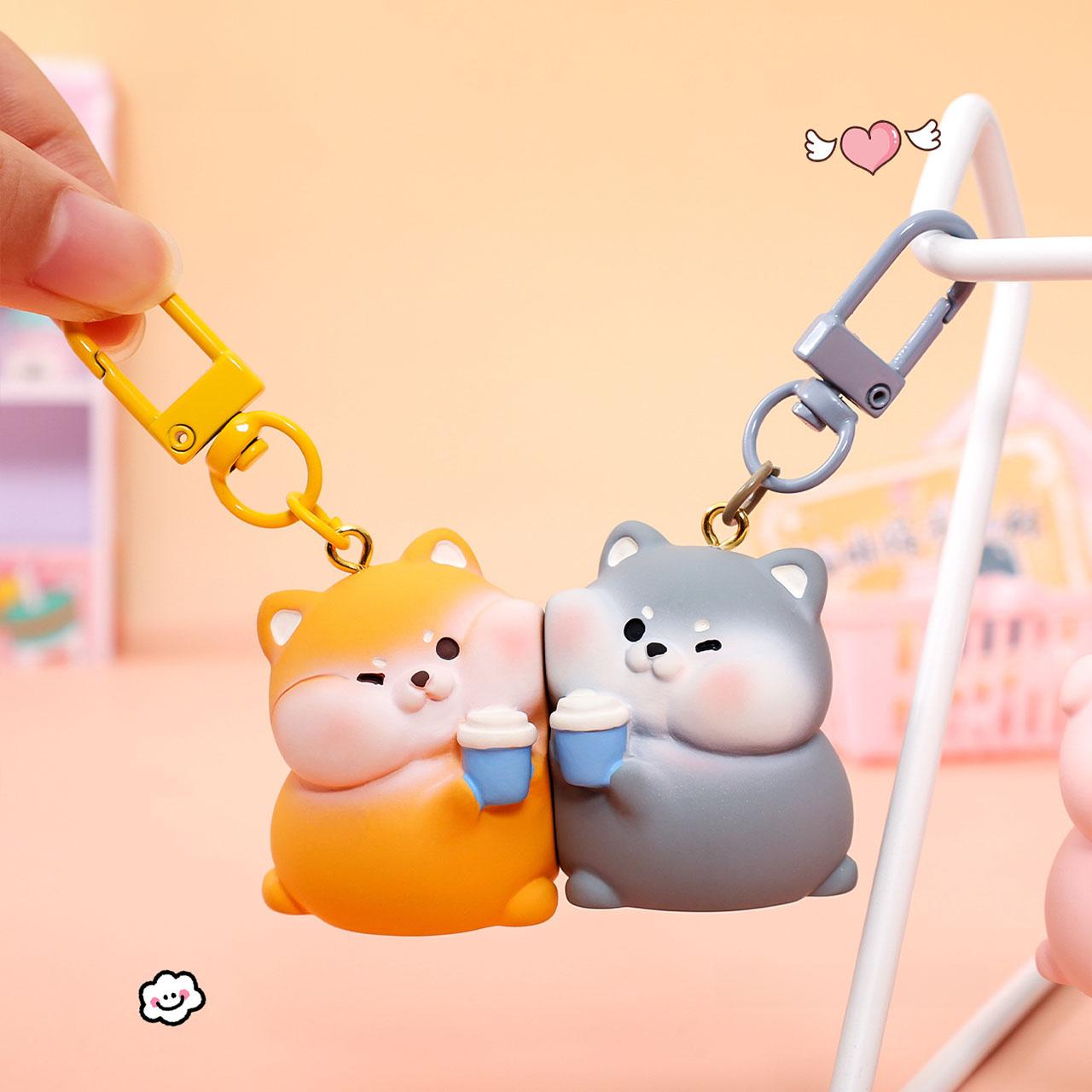 Gantungan Kunci Couple Pasangan Magnet Seri Piggy And Puppy