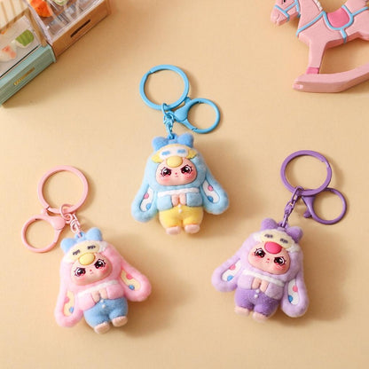 Gantungan Kunci Bag Charm Aksesori Tas Baby Three Seri Long Ear Costume