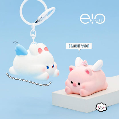 Gantungan Kunci Bag Charm Strap Seri Flying Piggy And Bunny