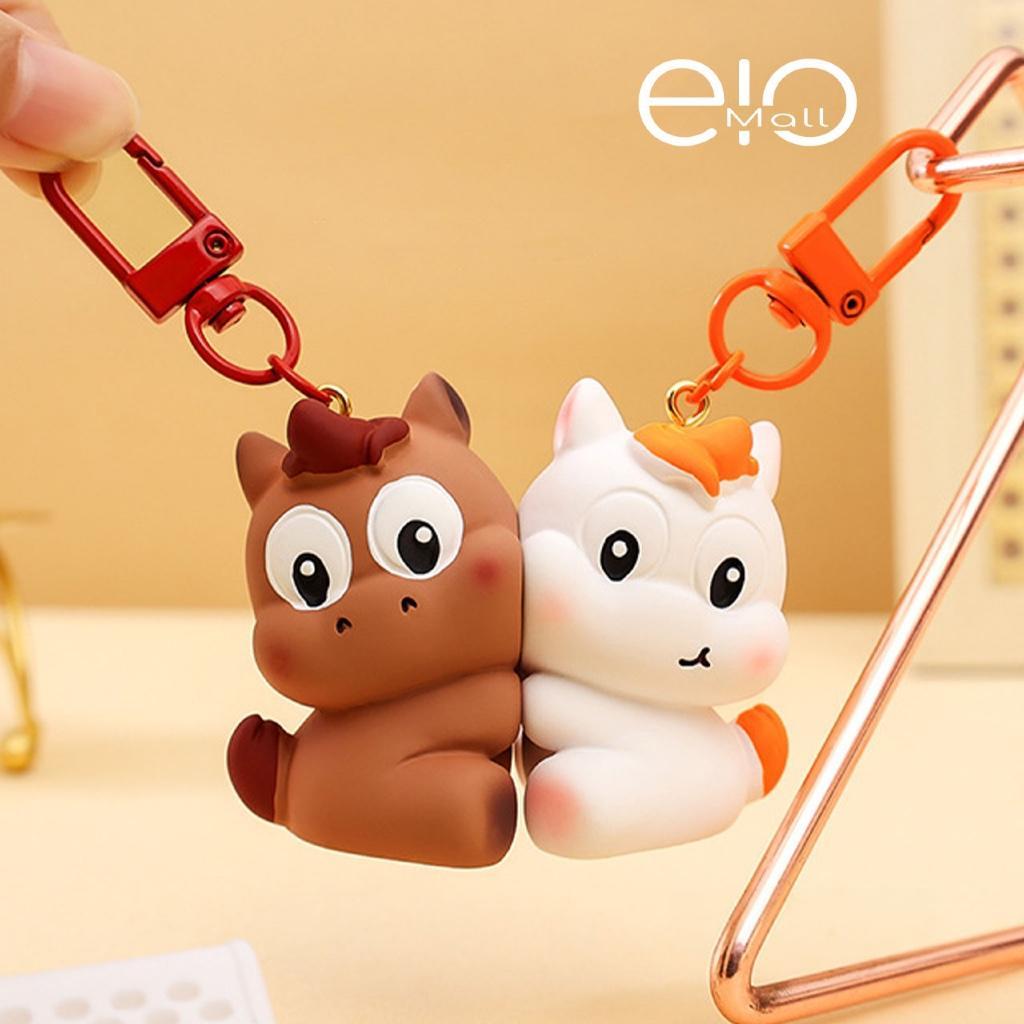 Gantungan Kunci Magnet Couple 1 Pasang Seri Cute Brown And White Horse