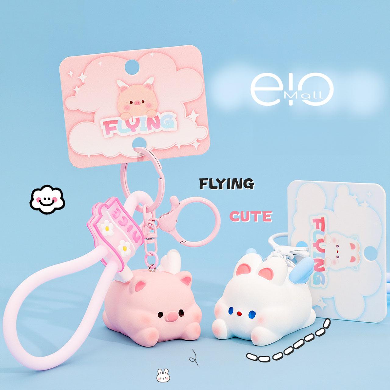 Gantungan Kunci Bag Charm Strap Seri Flying Piggy And Bunny