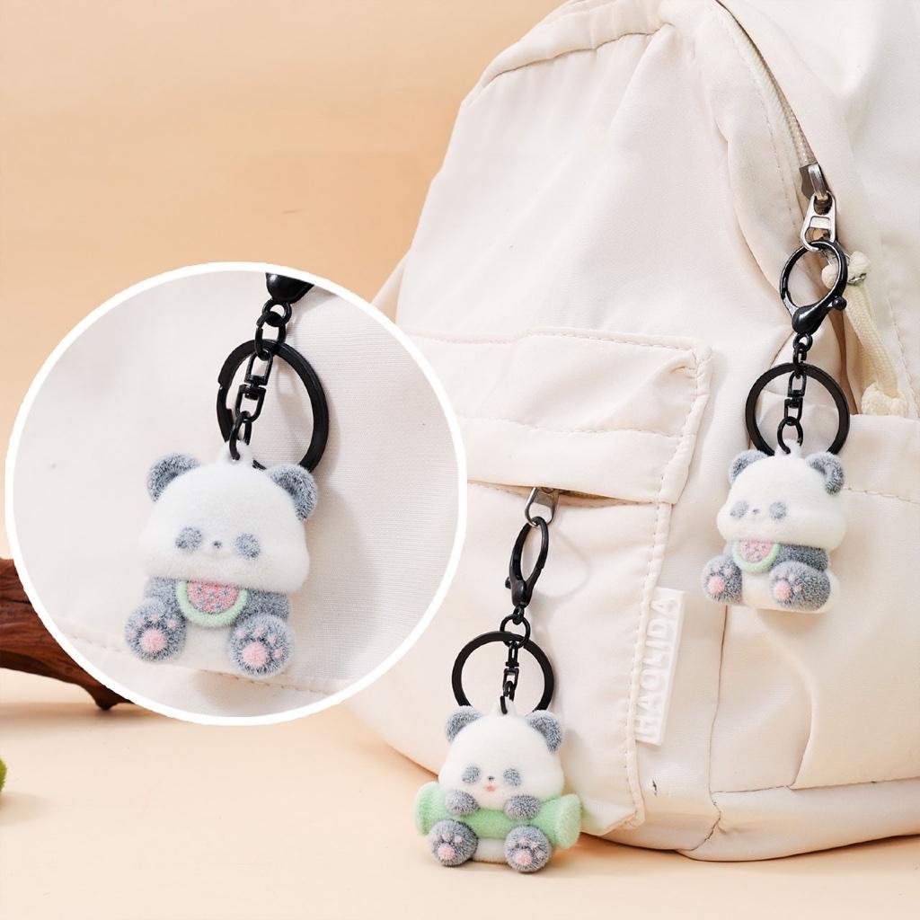 Gantungan Kunci Bag Charm Karakter Relaxing Panda in Bamboo Forest Aksesori Tas