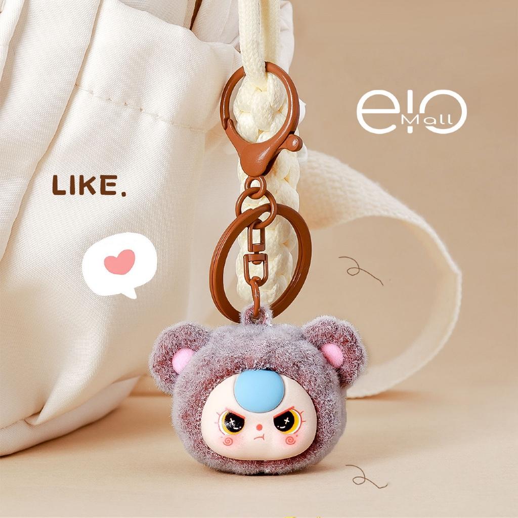 Gantungan Kunci Bag Charm Karakter Baby Three Head Aksesori Tas Keychain