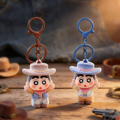 Gantungan Kunci Bag Charm Aksesori Tas Model Shinchan Cosplay Koboi Cowboy