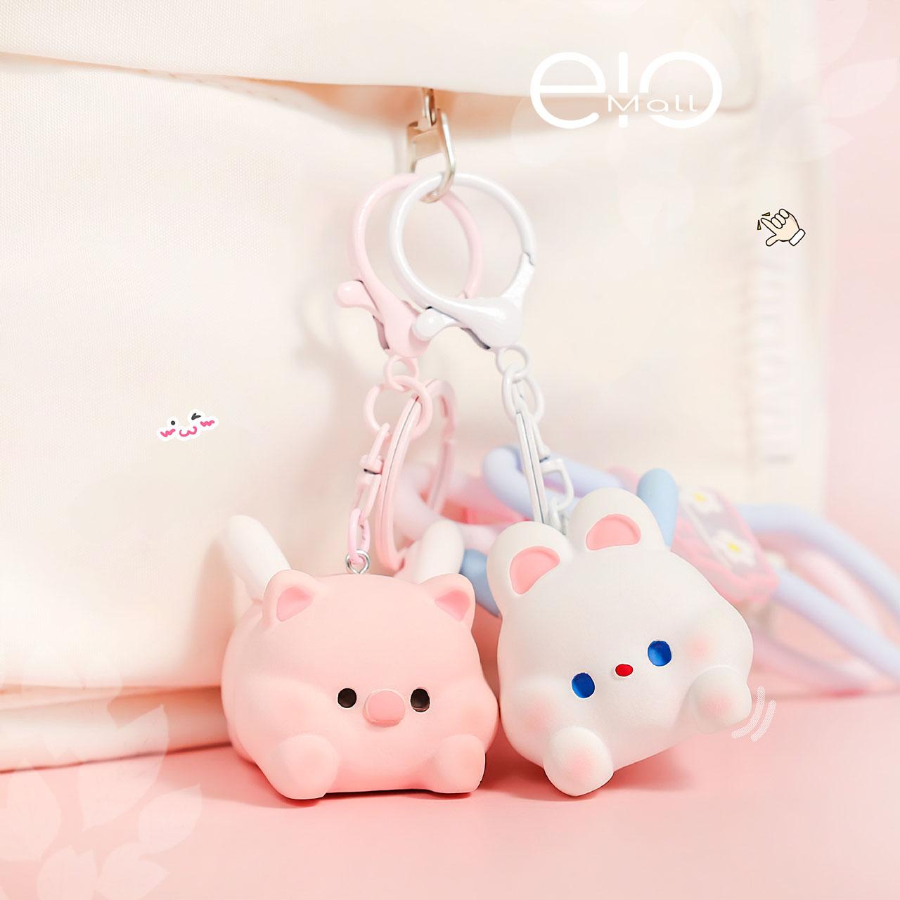 Gantungan Kunci Bag Charm Strap Seri Flying Piggy And Bunny