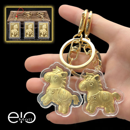 Gantungan Kunci Strap HP Kuda Emas Lucky Bag Charm Aksesori Tas