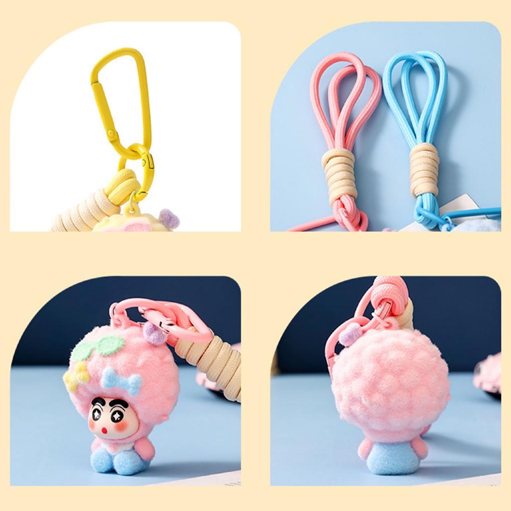 Gantungan Kunci Bag Charm Aksesori Tas Shinchan Kribo Dgn Pita
