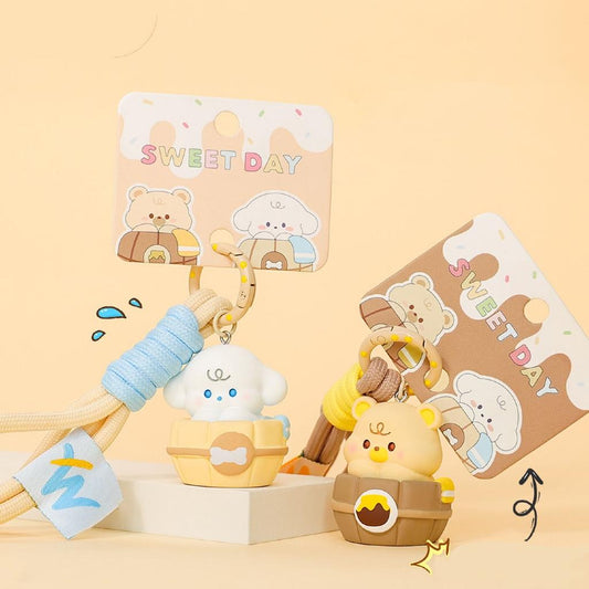Gantungan Kunci Acc Tas Bag Charm Bear And Puppy Bath Time