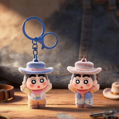 Gantungan Kunci Bag Charm Aksesori Tas Model Shinchan Cosplay Koboi Cowboy