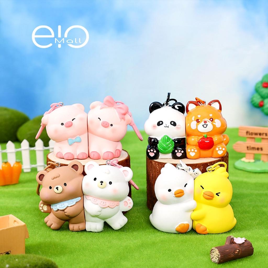 Gantungan Kunci Magnet Couple 1 Set Seri Cute Animal  Aksesori Tas Bag Charm Sepasang
