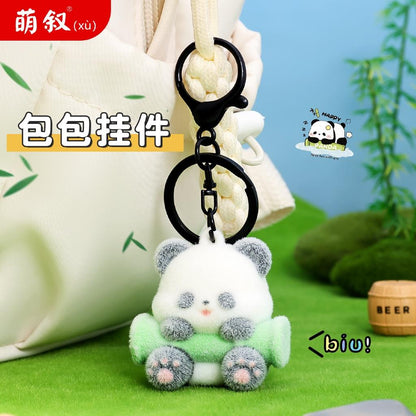 Gantungan Kunci Bag Charm Karakter Relaxing Panda in Bamboo Forest Aksesori Tas
