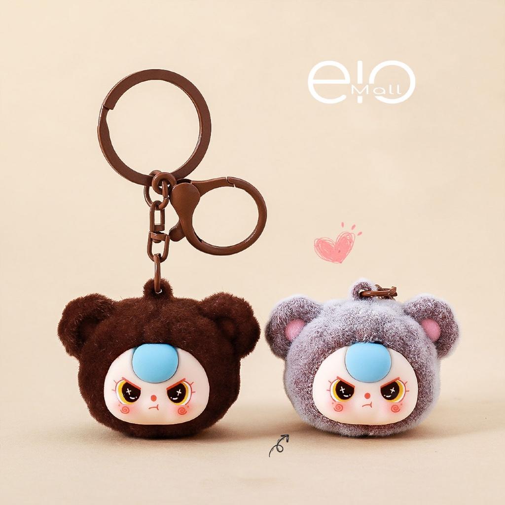 Gantungan Kunci Bag Charm Karakter Baby Three Head Aksesori Tas Keychain