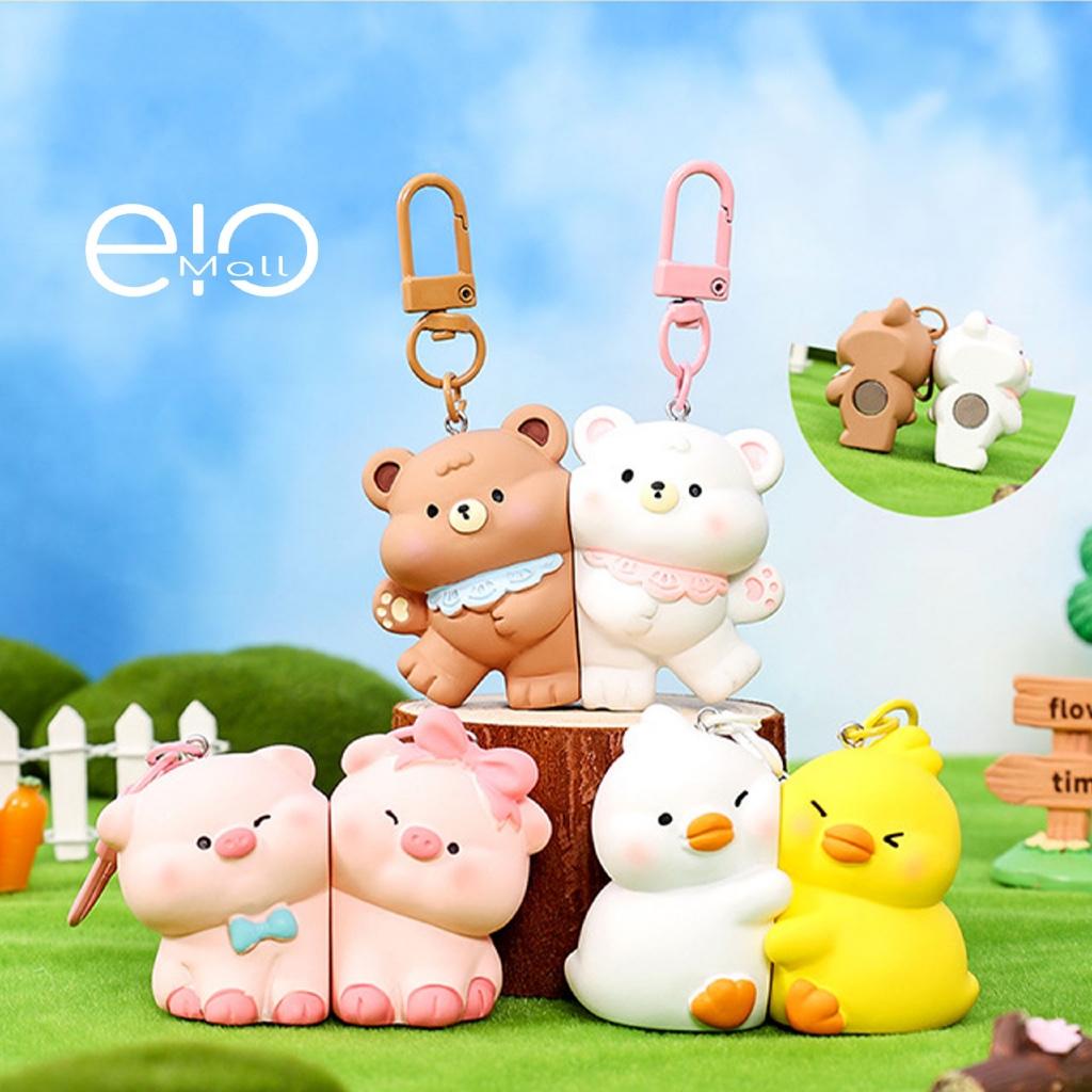 Gantungan Kunci Magnet Couple 1 Set Seri Cute Animal  Aksesori Tas Bag Charm Sepasang