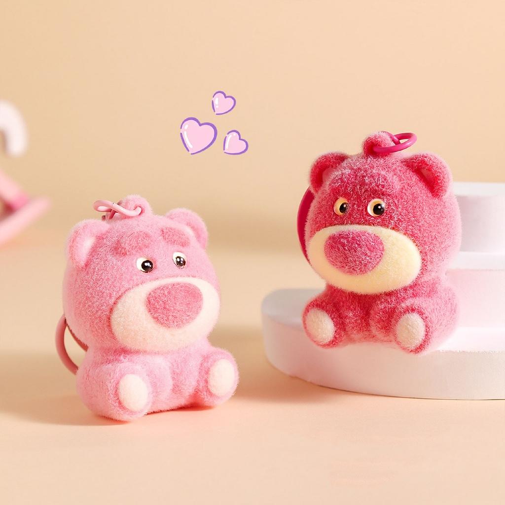 Gantungan Kunci Bag Charm Aksesori Tas Beruang Merah Pink Lotso