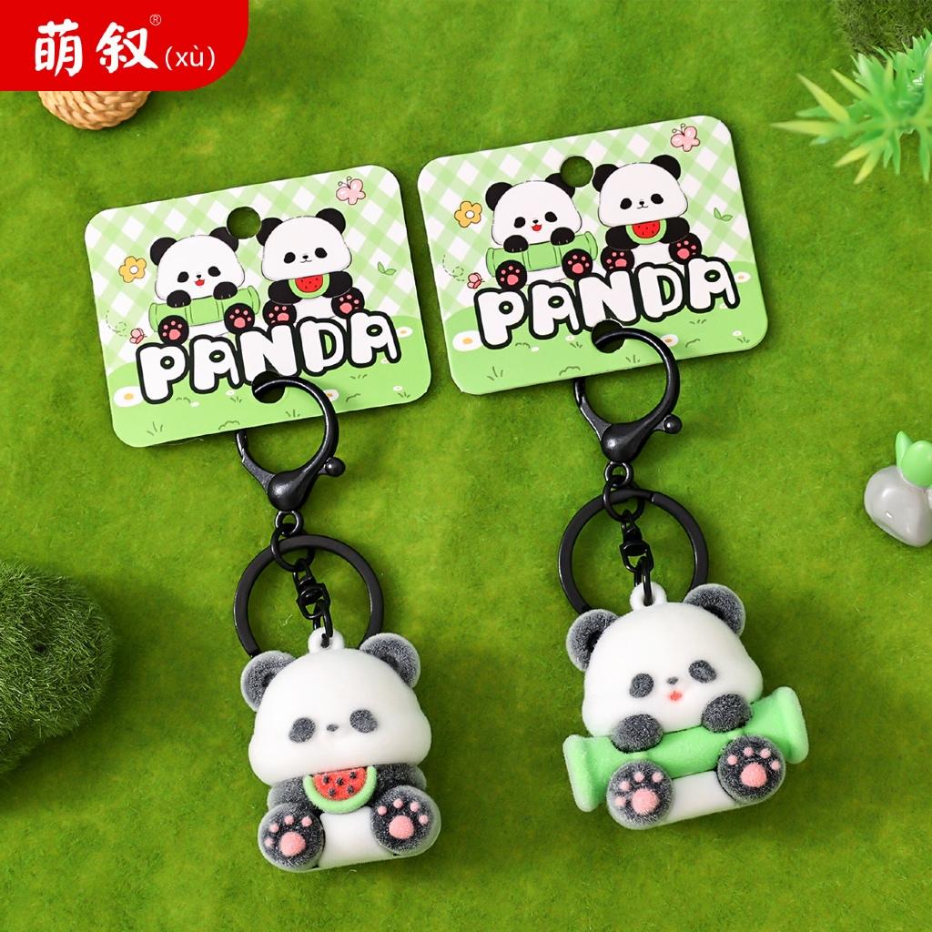 Gantungan Kunci Bag Charm Karakter Relaxing Panda in Bamboo Forest Aksesori Tas