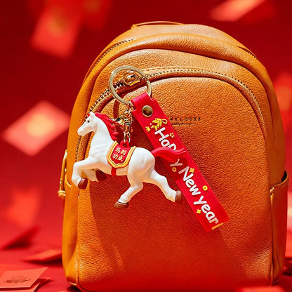 Gantungan Kunci Bag Charm Model Kuda Shio Imlek Souvenir Aksesori Gantungan Tas