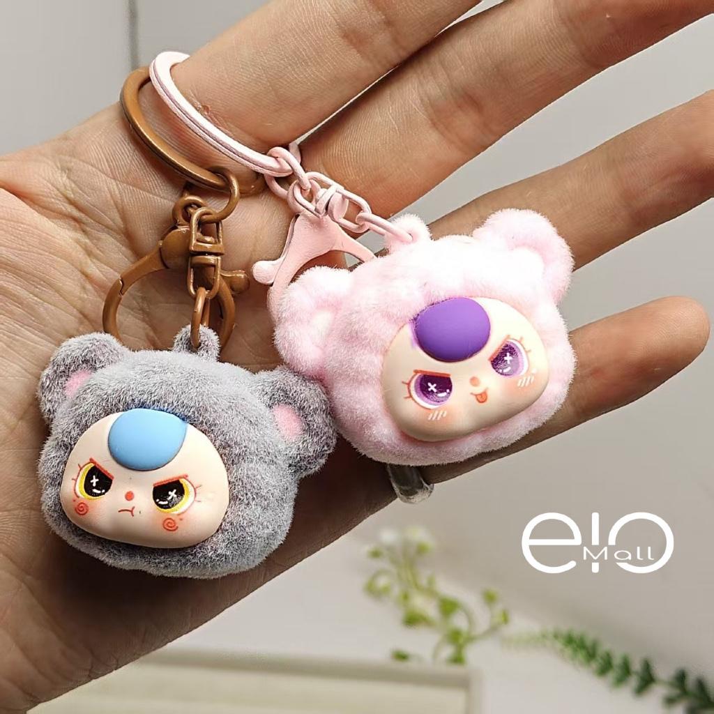 Gantungan Kunci Bag Charm Karakter Baby Three Head Aksesori Tas Keychain