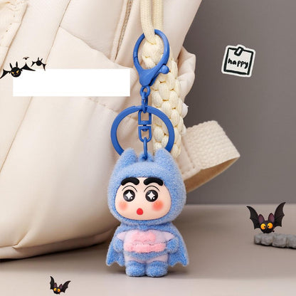 Gantungan Kunci Bag Charm Kartun Shinchan Kostum Cosplay Batman