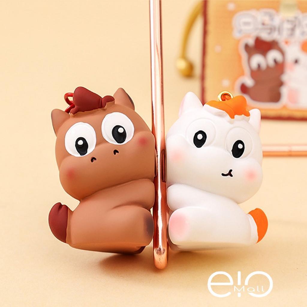 Gantungan Kunci Magnet Couple 1 Pasang Seri Cute Brown And White Horse