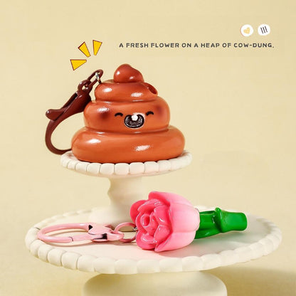 Gantungan Kunci Bag Charm Aksesori Tas Seri Poop Dan Bunga