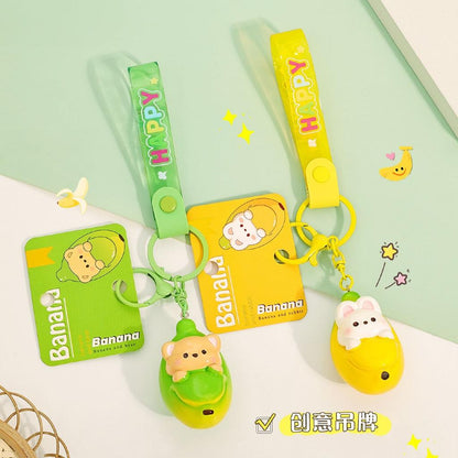 Gantungan Kunci Bag Charm Aksesori Tas Seri Pisang Dgn Strap