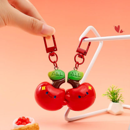 Gantungan Kunci Bag Charm Aksesori Tas Magnet Couple Seri Cherry