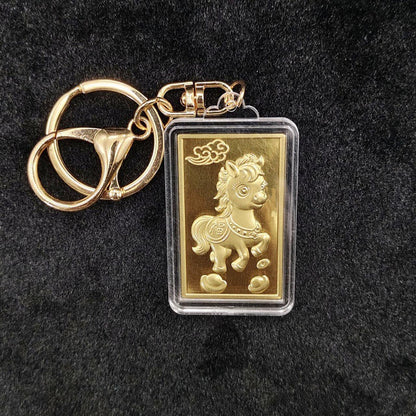 Gantungan Kunci Strap HP Kuda Emas Lucky Bag Charm Aksesori Tas