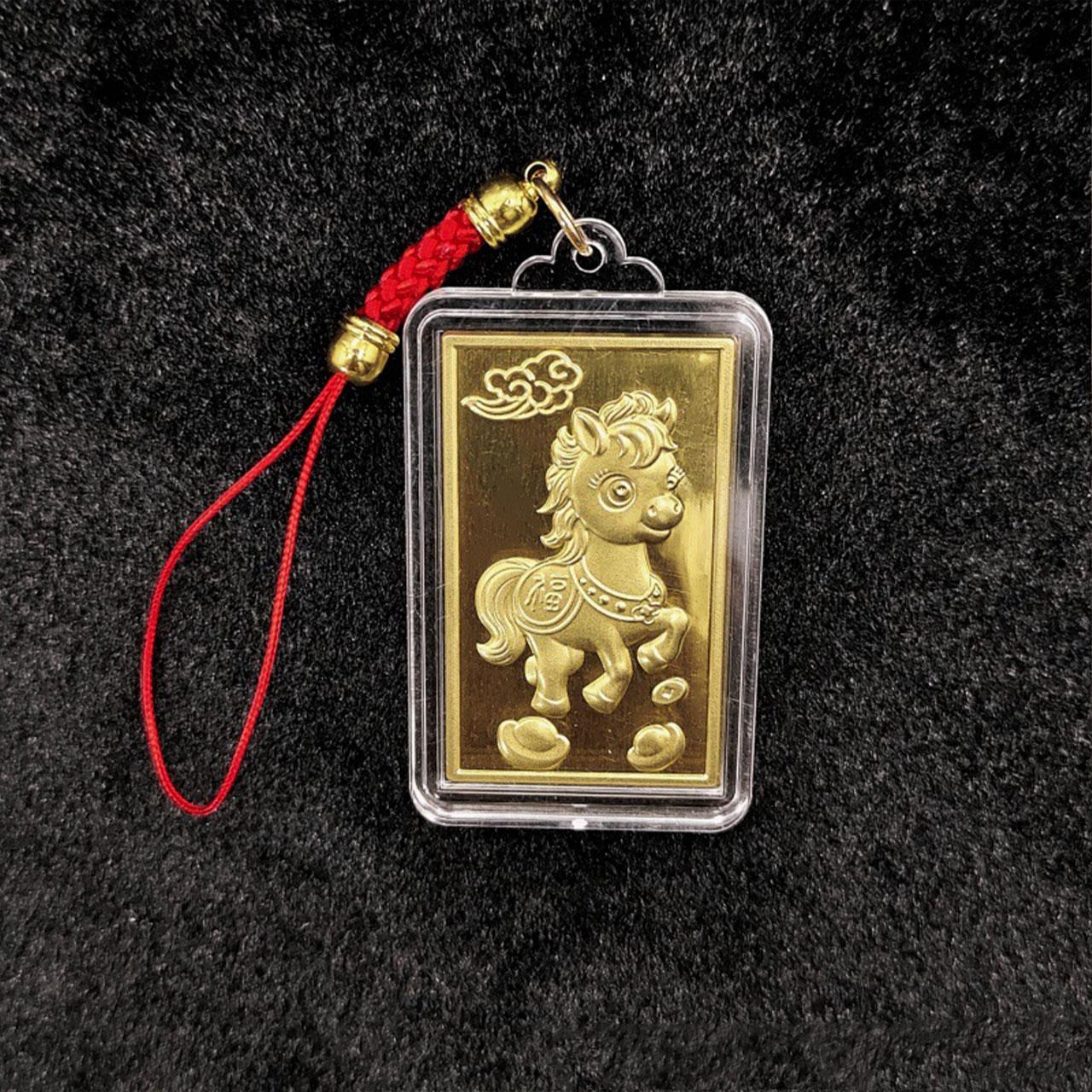 Gantungan Kunci Strap HP Kuda Emas Lucky Bag Charm Aksesori Tas