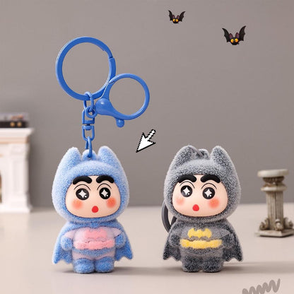 Gantungan Kunci Bag Charm Kartun Shinchan Kostum Cosplay Batman