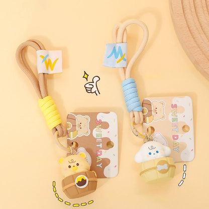 Gantungan Kunci Acc Tas Bag Charm Bear And Puppy Bath Time