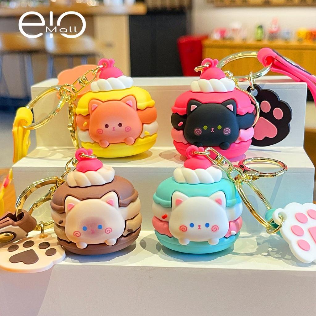 Gantungan Kunci Bag Charm Seri Cute Cat on Macaron