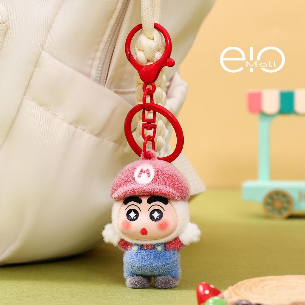 Gantungan Kunci Bag Charm Karakter Kartun Shinchan Kostum Cosplay Mario