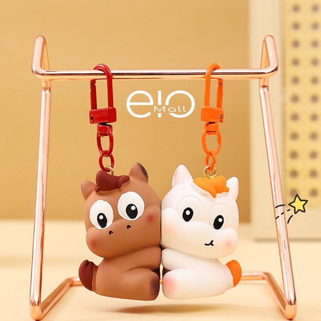 Gantungan Kunci Magnet Couple 1 Pasang Seri Cute Brown And White Horse