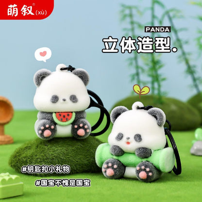Gantungan Kunci Bag Charm Karakter Relaxing Panda in Bamboo Forest Aksesori Tas
