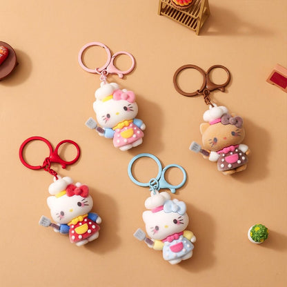 Gantungan Kunci Bag Charm Aksesori Tas Hello Kitty Seri Chef Dgn Spatula