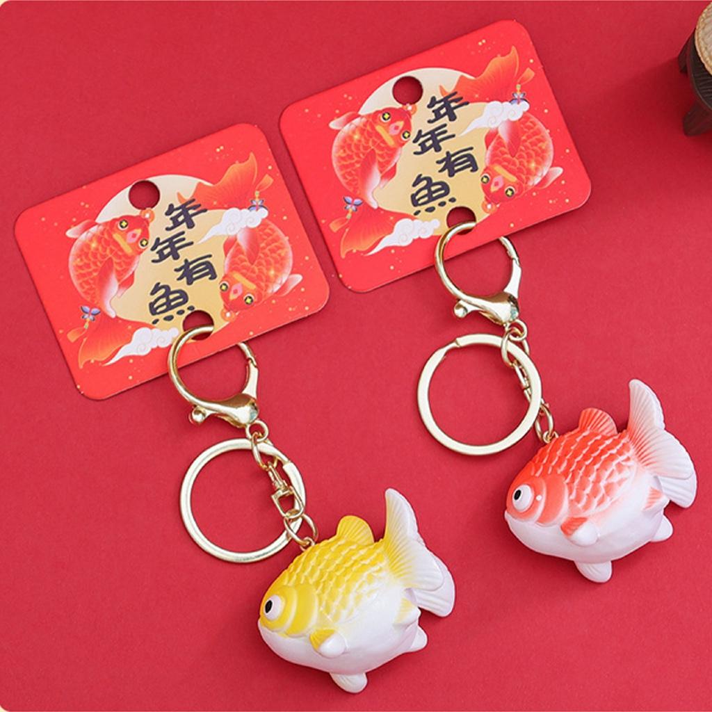 Gantungan Kunci Bag Charm Aksesori Tas Model Ikan Hias Koki